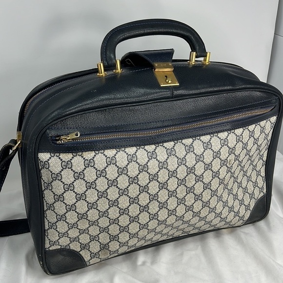 Large Vintage Gucci Carry On Attaché Shoulder Bag - Picture 2 of 16
